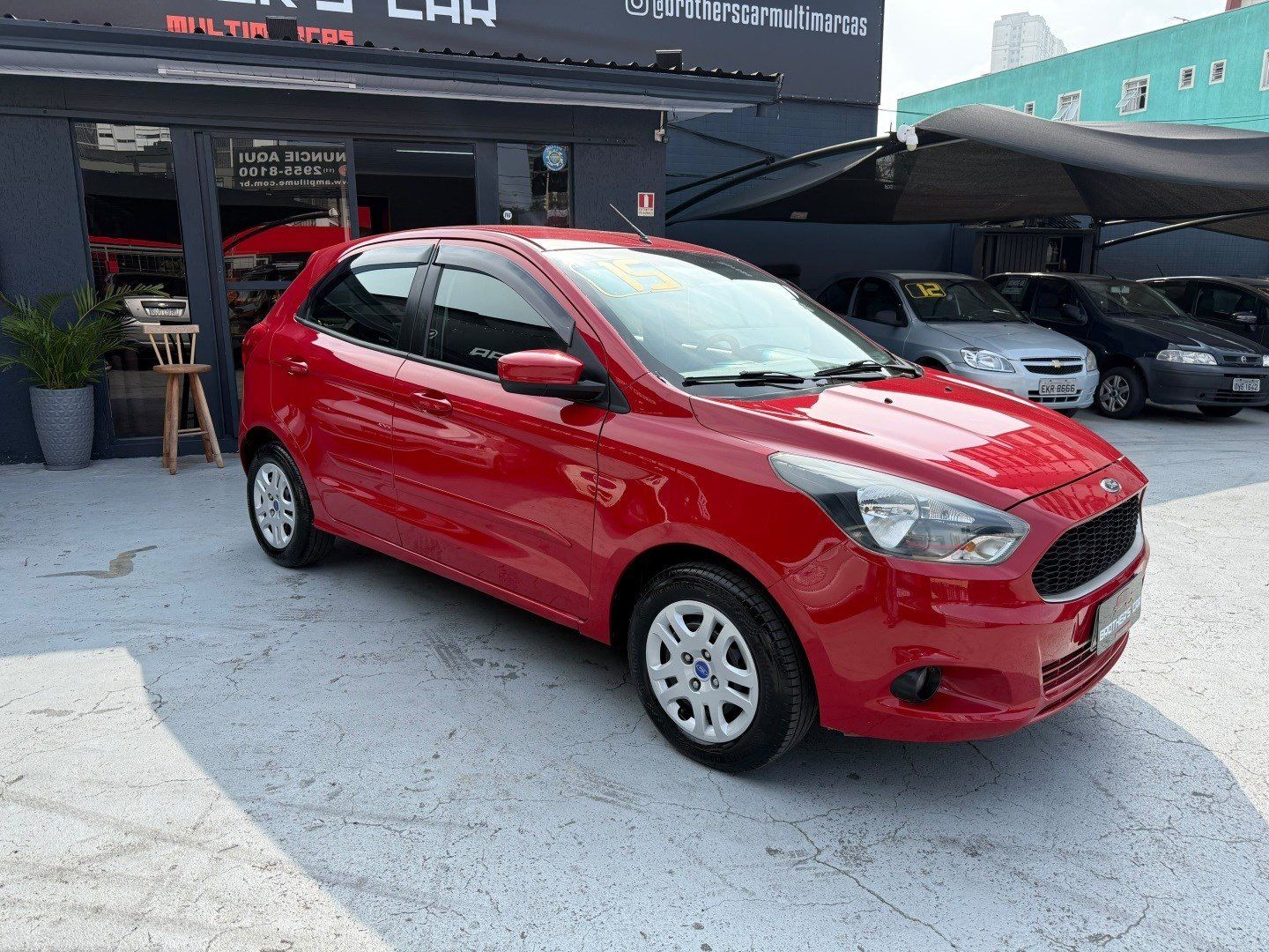 Ford Ka 1.0 SE Flex 2015 Vermelho Manual com Ar